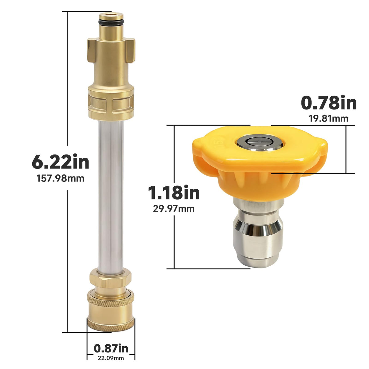 FixBear five color-coded nozzles enable versatile spray patterns.