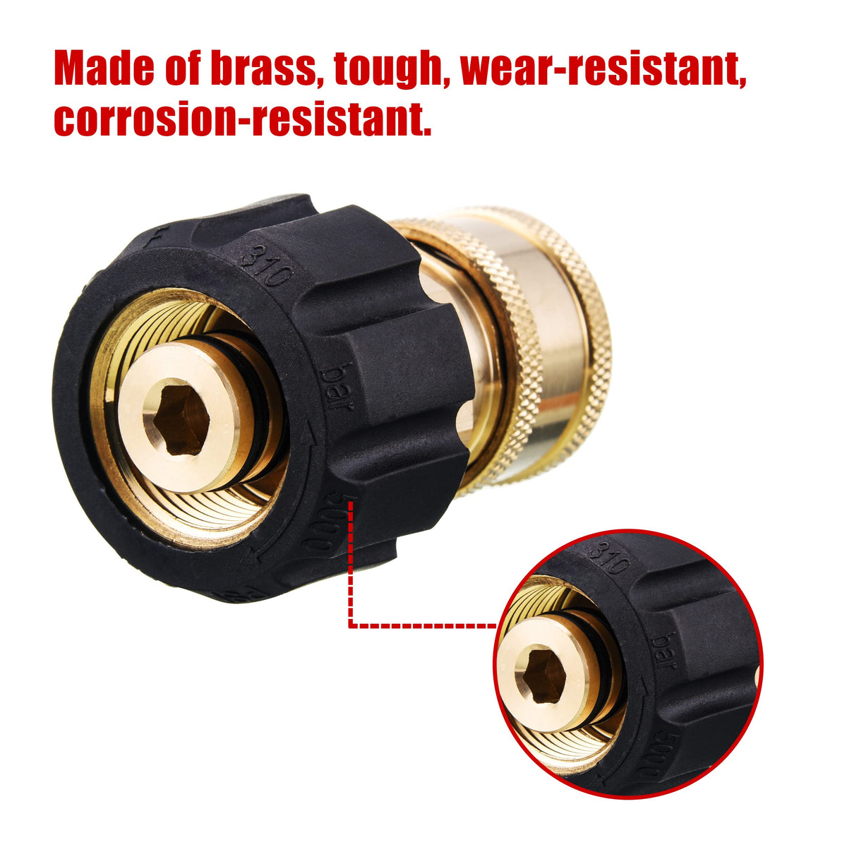 FIXFANS pressure washer gun quick-connect for secure hose attachment