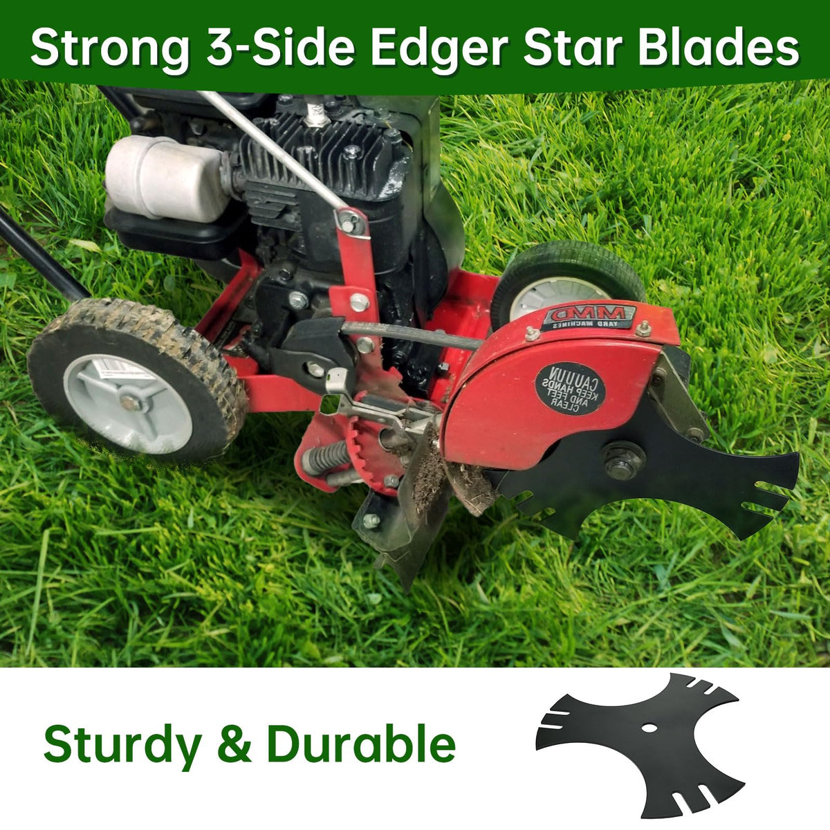 Heat-treated steel edger blades by Fixirons for durable performance