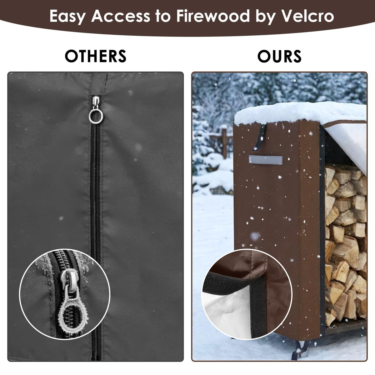 Fixwal ventilated side design promotes airflow around stored wood.