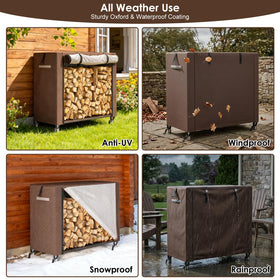 Fixwal waterproof coating keeps firewood dry during damp weather.