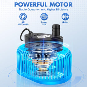 FizZeal 25ft power cord allows distant placement from outlet.