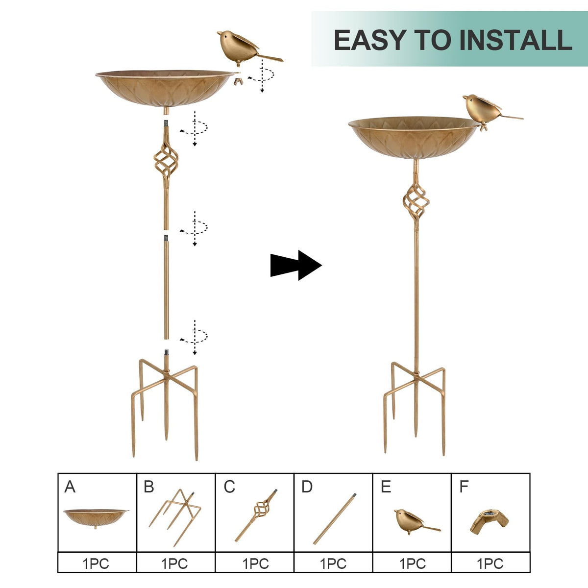 FJJYGYP water basin lets birds sip and splash comfortably