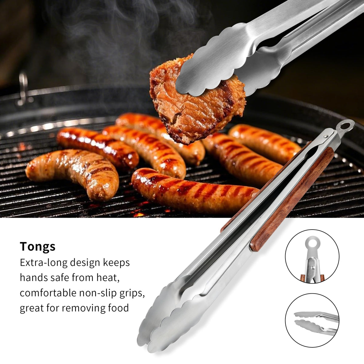 FJNATINH 3-in-1 grill spatula with bottle opener for faster use.