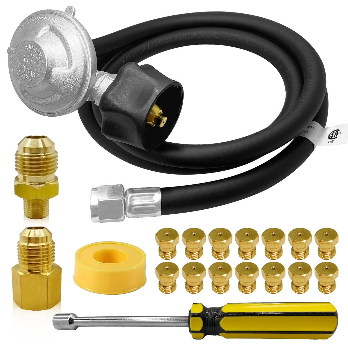 FJXBYWM propane regulator hose (5ft) for reliable Weber setup