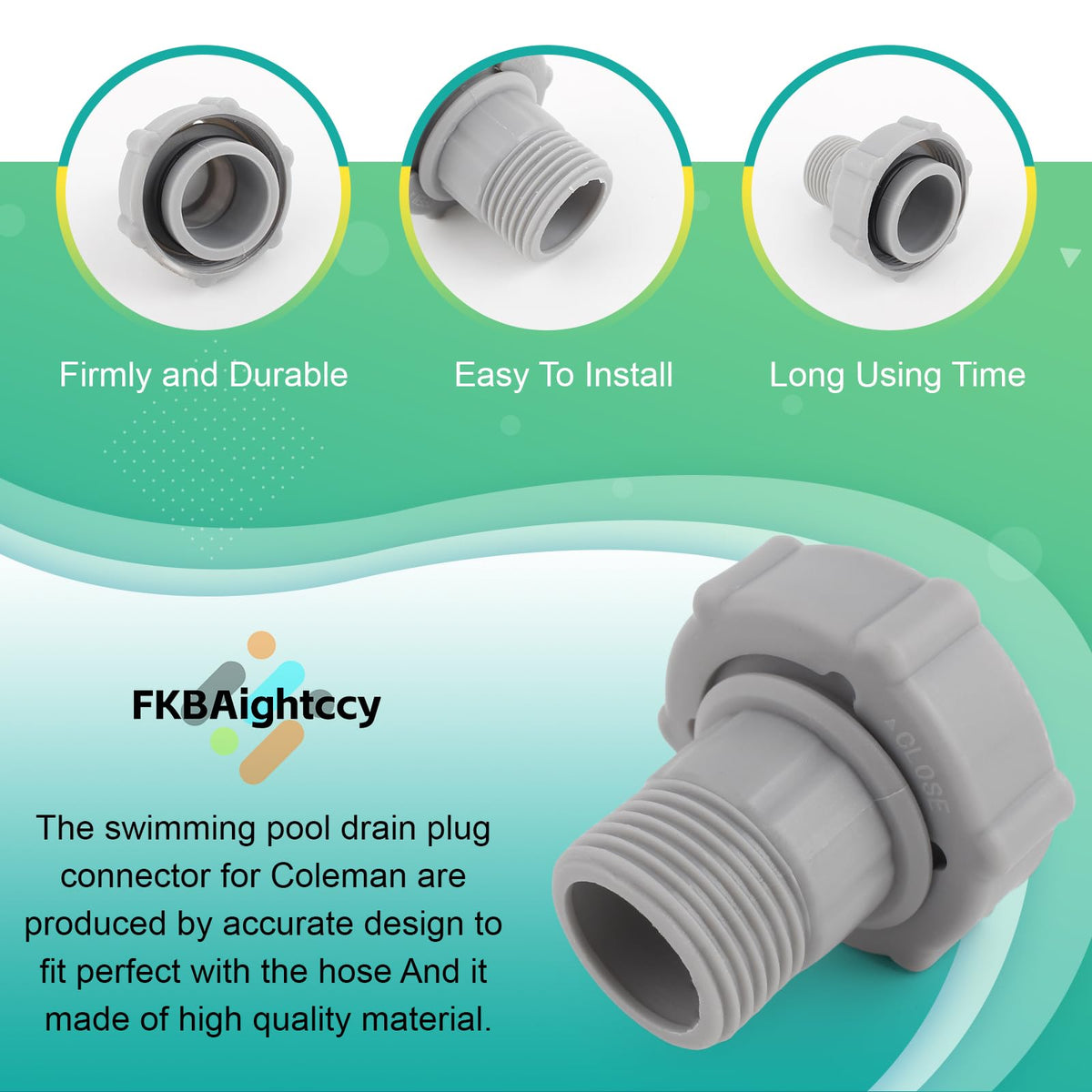Easy installation with included clamp; secures hose and prevents water dripping