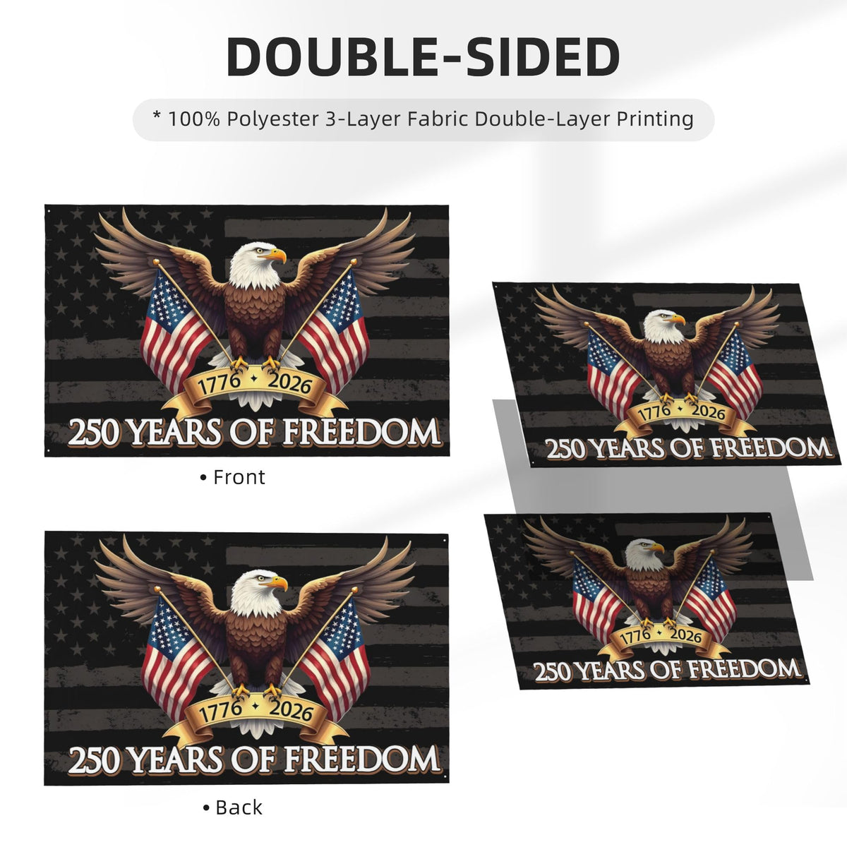 FKCQRJW 250th anniversary flag brass grommets close-up for secure outdoor hanging