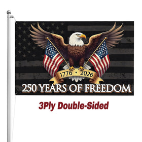 FKCQRJW 250th anniversary flag full view for outdoor patriotic displays