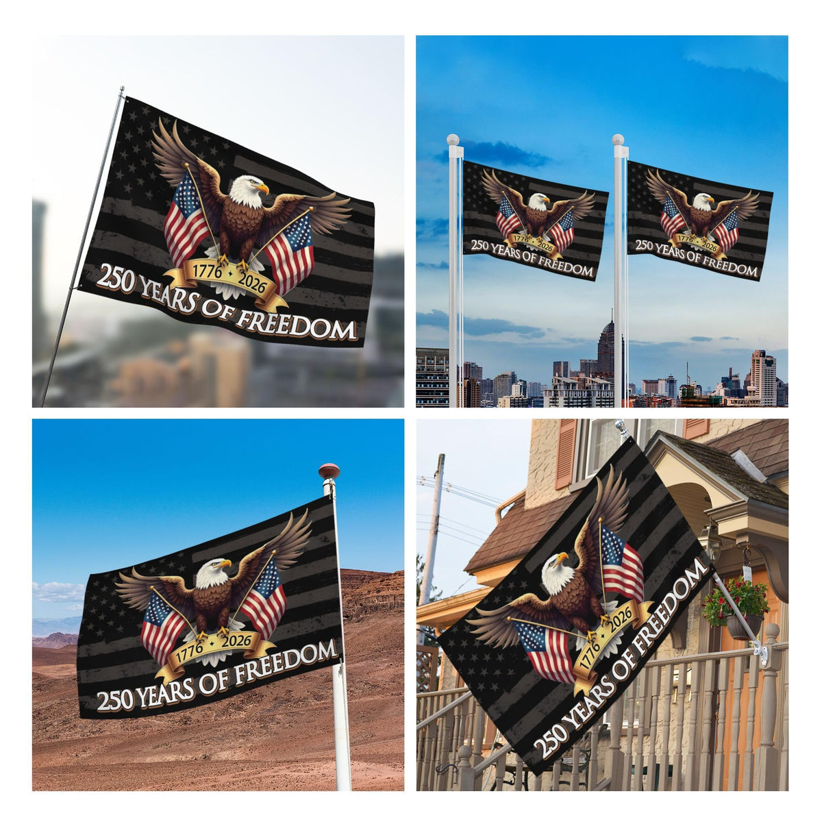 FKCQRJW 250th anniversary flag gift-ready patriotic decor for celebrations
