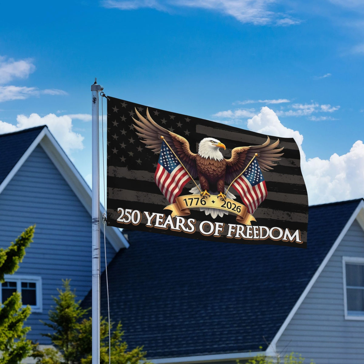FKCQRJW 250th anniversary flag indoor display with fade-resistant colors