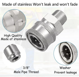 FKKWUOT ball-lock quick connect design ensures secure, snap-fit hose connections.