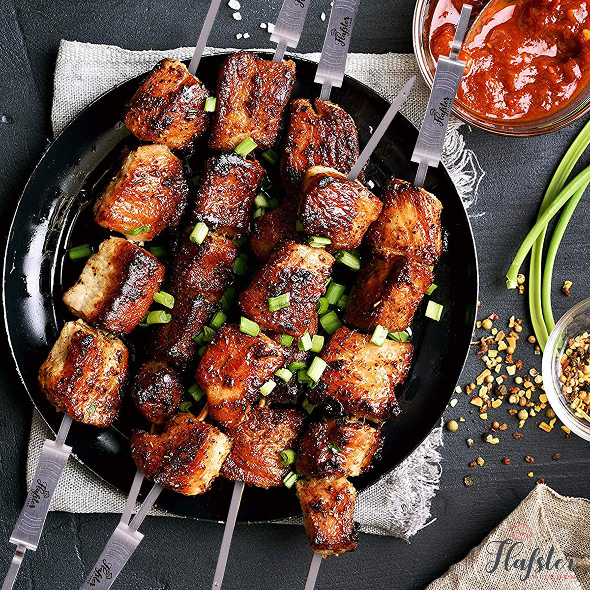FLAFSTER KITCHEN reusable skewers reduce waste and save time