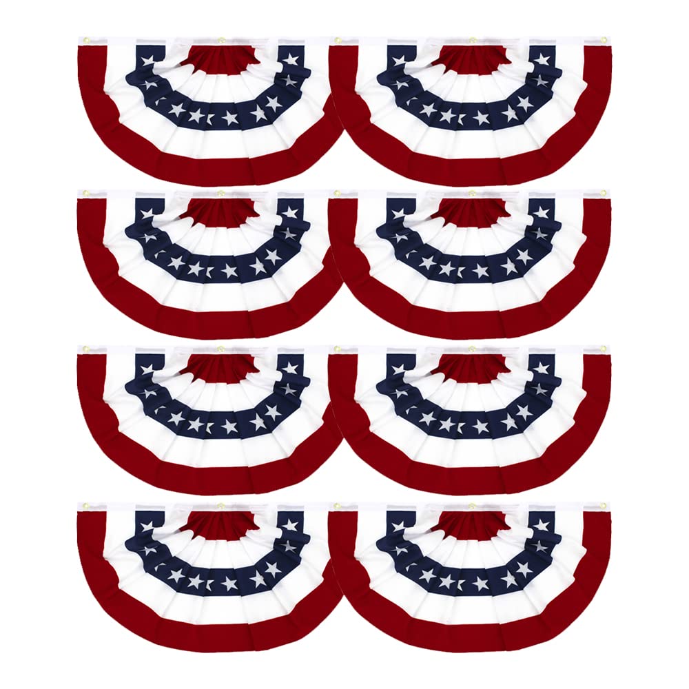 Flaglink American pleated fan flag 90cm for outdoor display, durable polyester