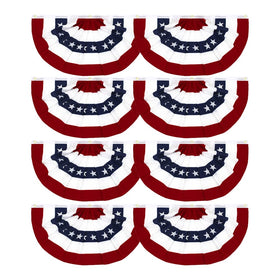 Flaglink American pleated fan flag 90cm for outdoor display, durable polyester