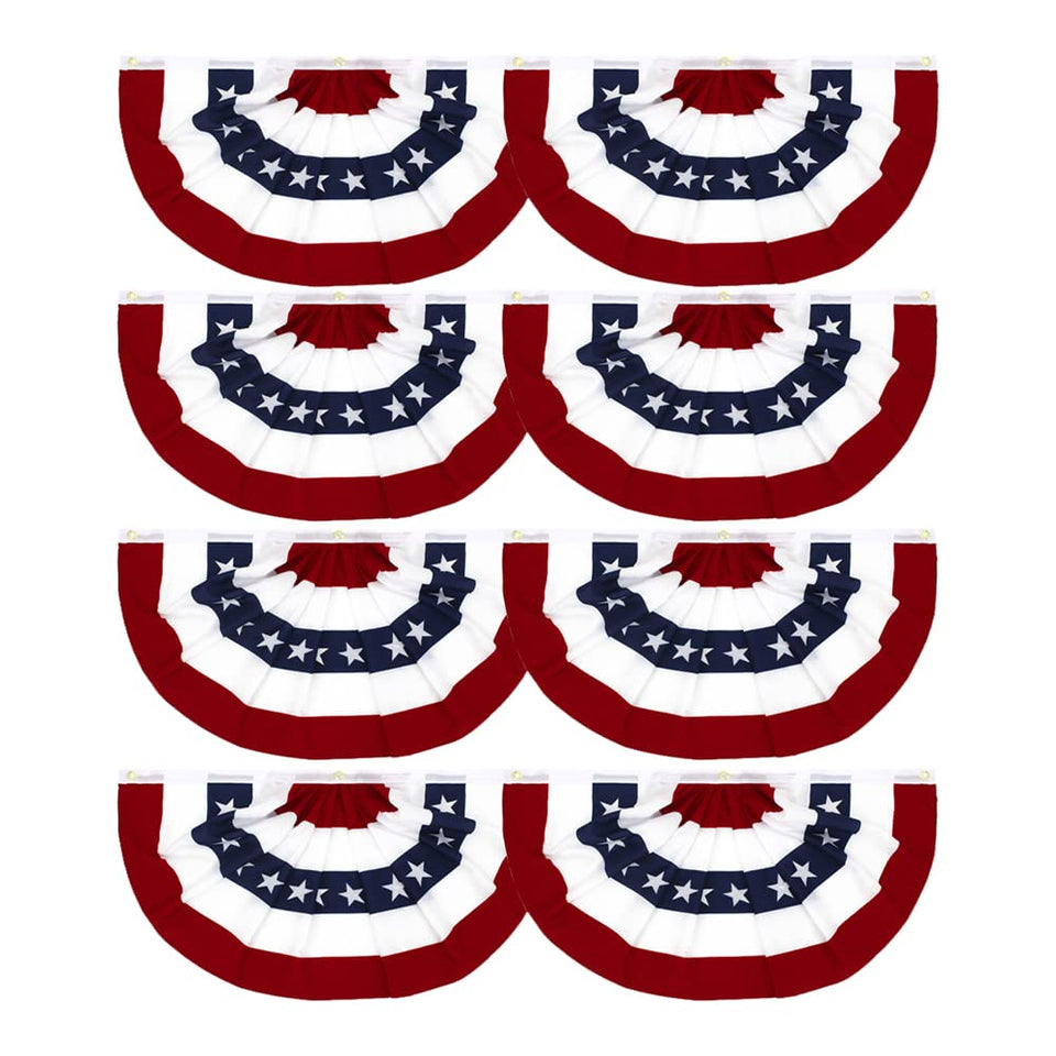 Flaglink American pleated fan flag 90cm for outdoor display, durable polyester