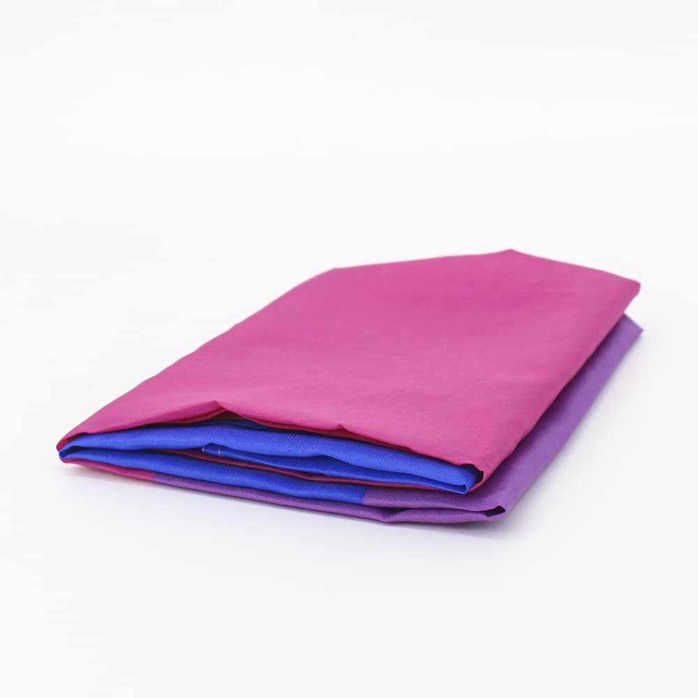 Flaglink bisexual flag close-up color details highlighting vivid rainbow hues.