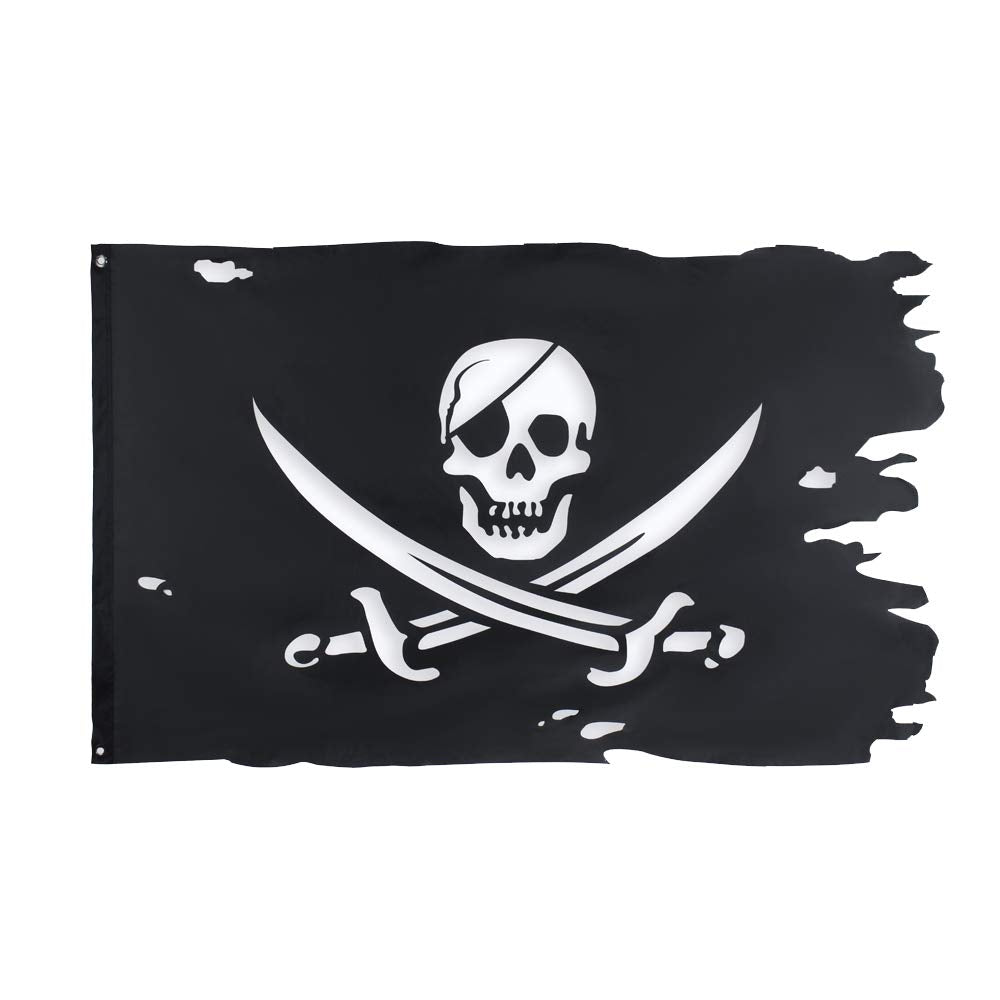 Flaglink Jack Rackham banner for outdoor pirate-themed decor with UV resistance