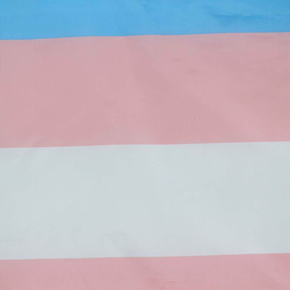 Flaglink transgender flag colors stay bright with UV-resistant dyes.