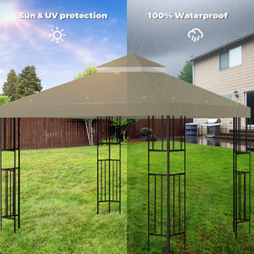 FLAGLY gazebo top during easy installation for quick shade setup.