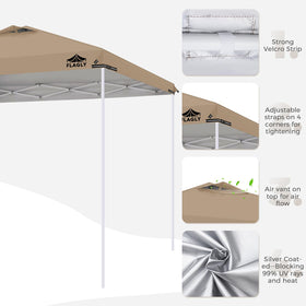 Flagly easy installation with Velcro straps, no tools required.
