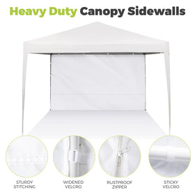 FLAGLY Instant Canopy Sidewall three-panel set shown in packaging for portable use.