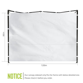 FLAGLY Instant Canopy Sidewall top Velcro attachment enables quick, secure canopy setup.