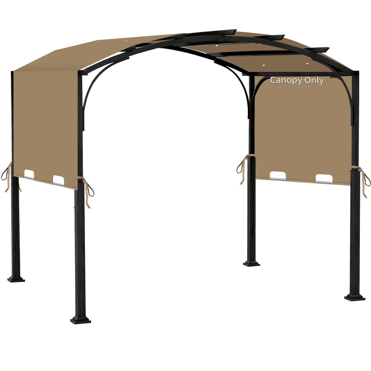 FLAGLY pergola shade cover on crossbars for quick shade refresh.