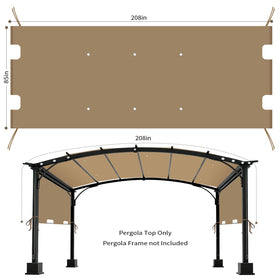 FLAGLY pergola shade cover handle slots for easy adjustment.