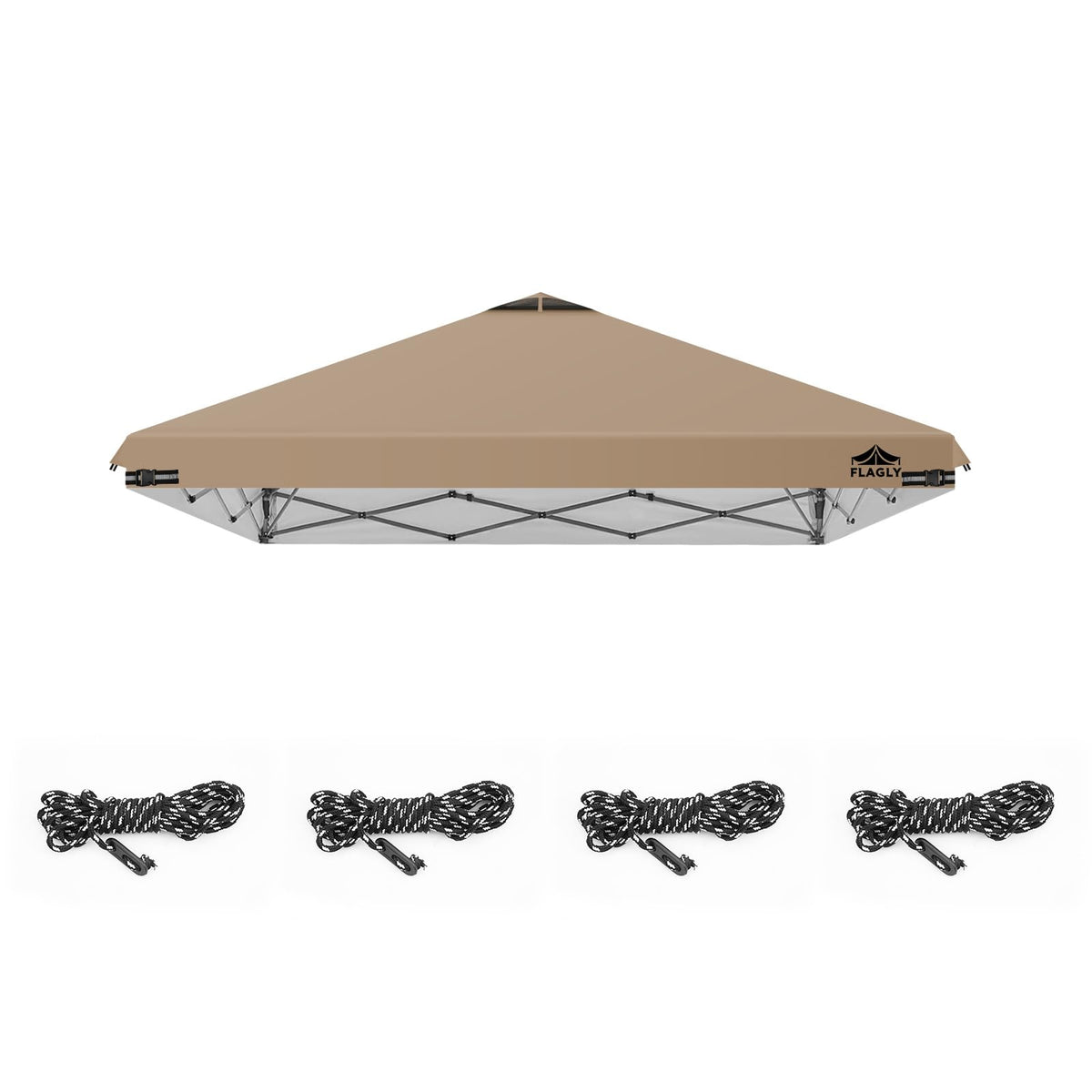 Flagly replacement canopy top in khaki for durable outdoor shade.