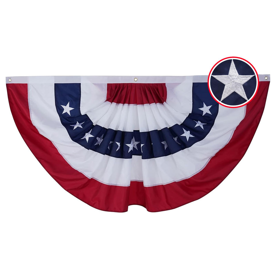 Flagolden american bunting flag 3x6ft for outdoor display and pride.