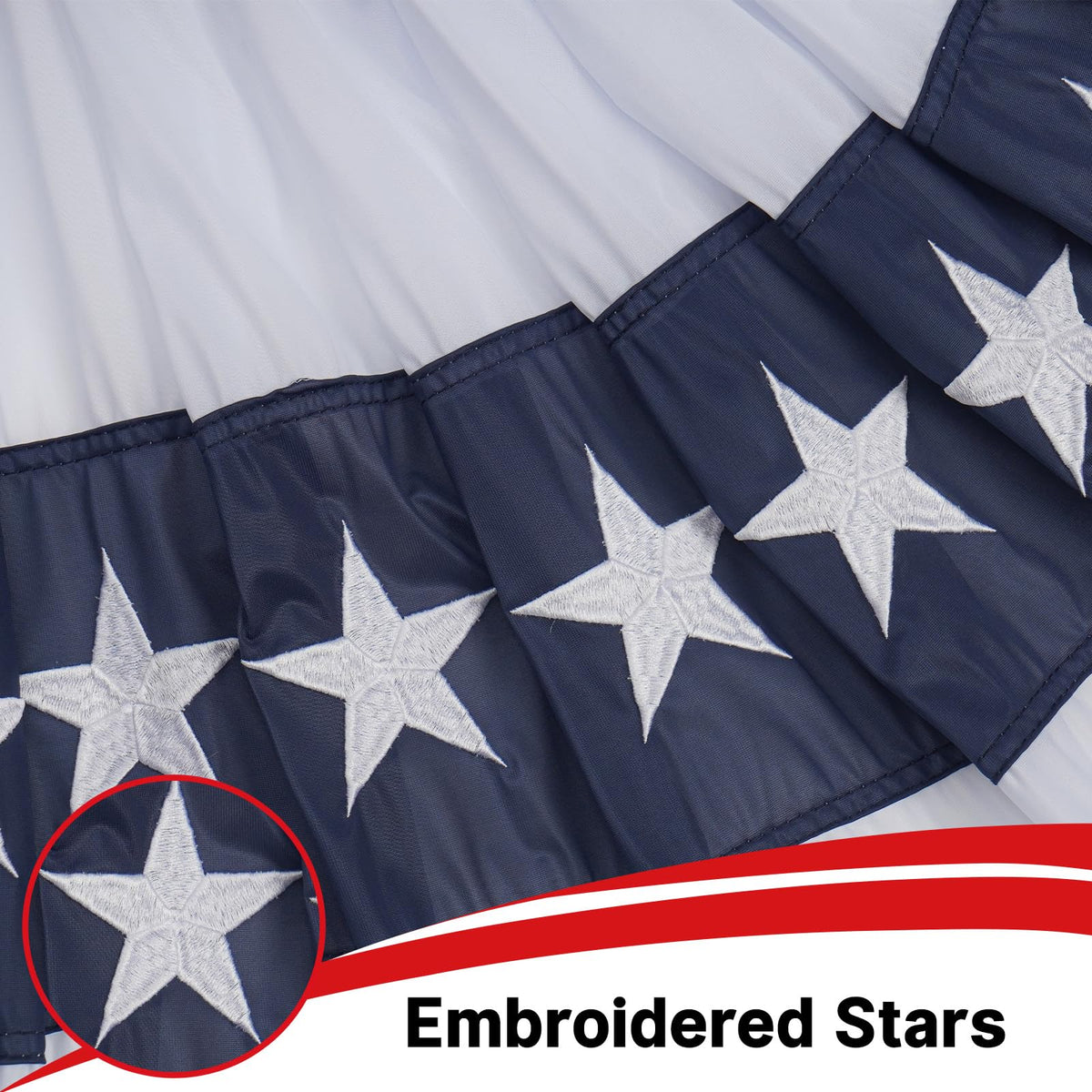 Flagolden outdoor durable polyester bunting resists fading in sunlight.