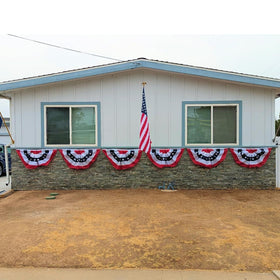 Flagolden patriotic garden banner ready for yard display.