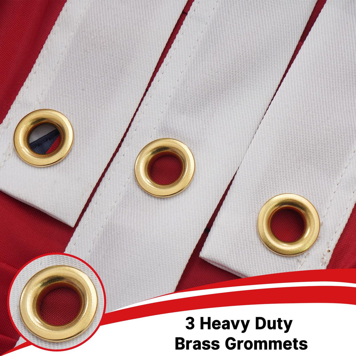 Flagolden reinforced tail stitching supports long outdoor use.