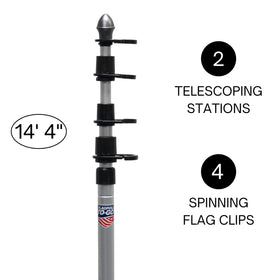 Flagpole-To-Go collapsed for easy transport and storage.