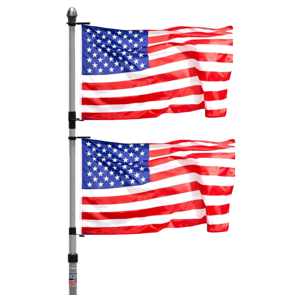 Flagpole-To-Go extended to 14ft 4in for high visibility at events.