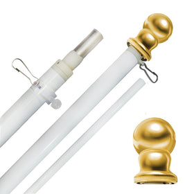 Flags Importer aluminum 2-section pole offers sturdy yet lightweight construction