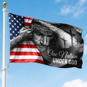 FLAGWIX 3x5 patriotic flag outdoors with double-sided visibility for street and yard pride.