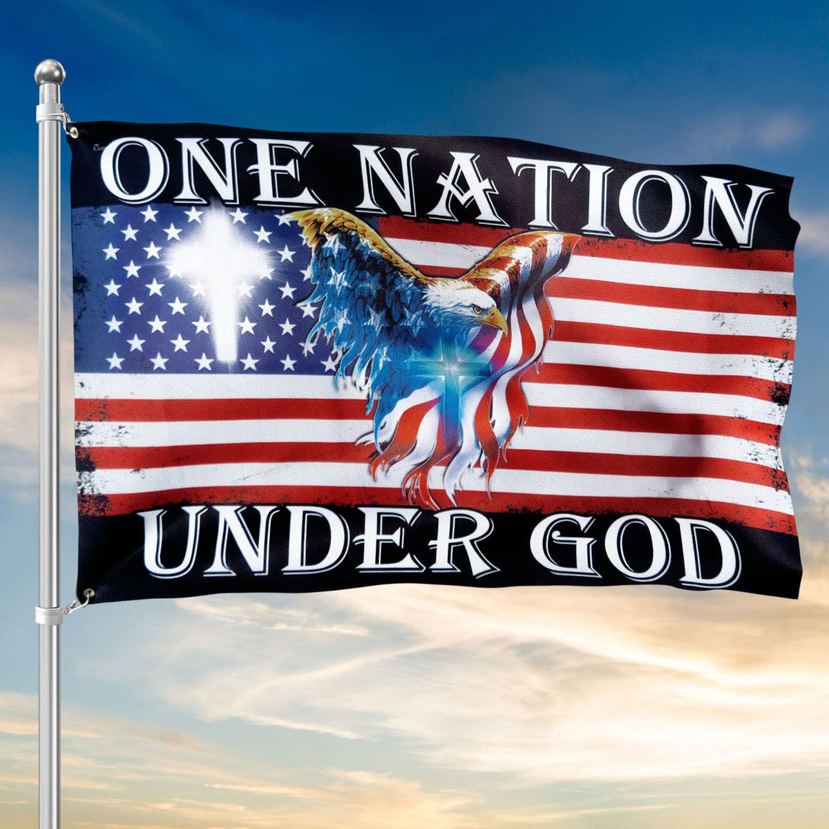 FLAGWIX UV-resistant waterproof flag for year-round outdoor use.