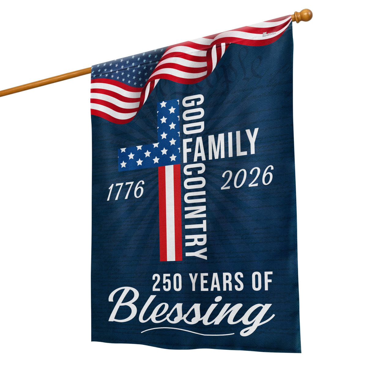 FLAGWIX 4th of July decor flag for yard displays.