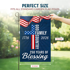 FLAGWIX American 250 Years Blessing Flag back view showing double-sided design