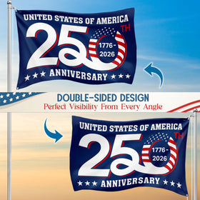 FLAGWIX American 250 Years flag UV-resistant material for long outdoor life.