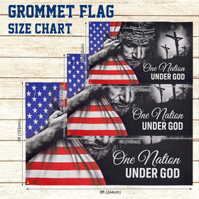 FLAGWIX American Jesus flag double-sided design highlights faith and patriotism in any setting.