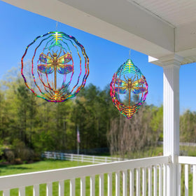 FLAGWIX dragonfly decor dances in breeze for a calming garden focal point.