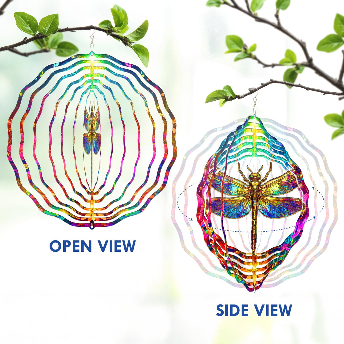 FLAGWIX stainless steel wind spinner features a swivel hook for smooth spinning.