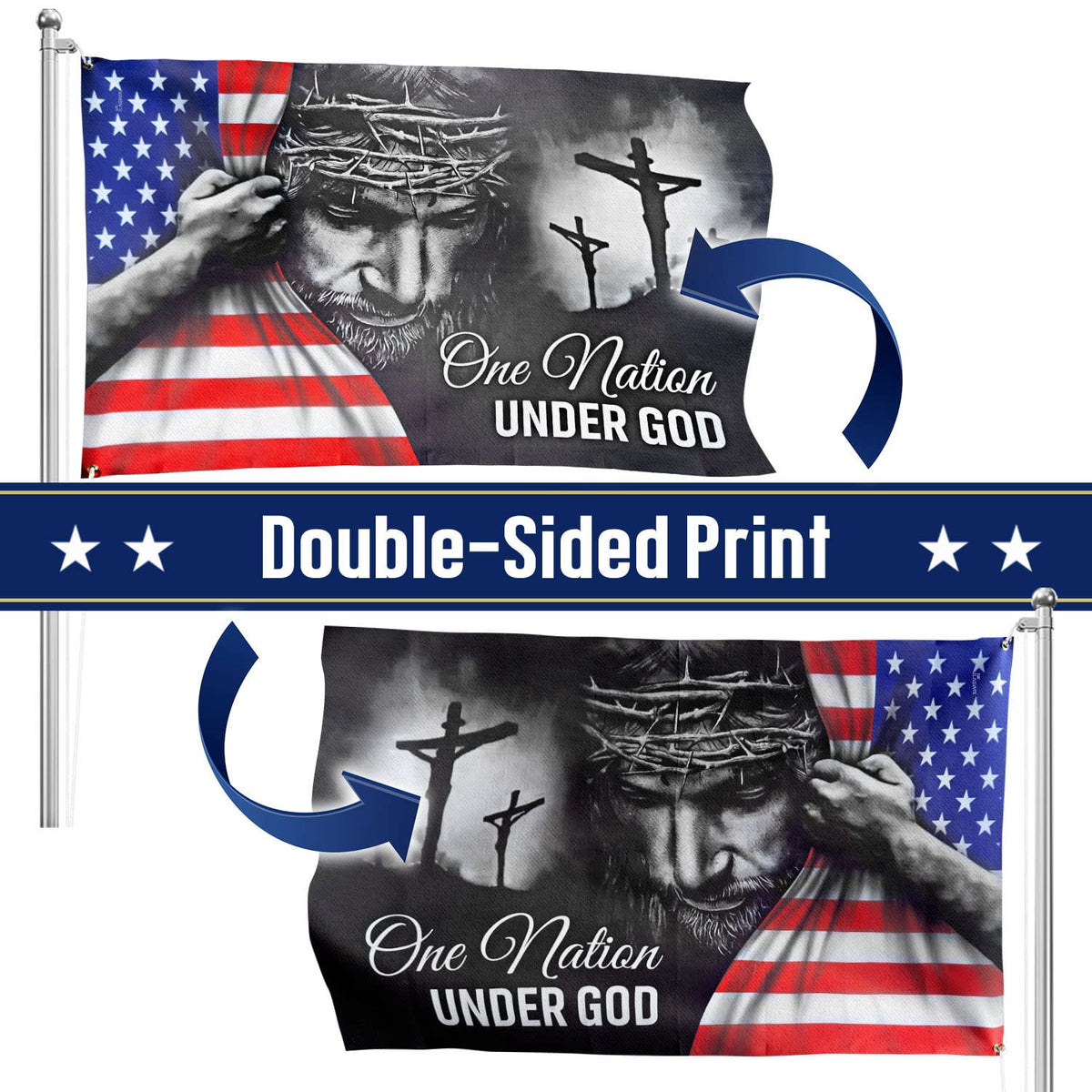 FLAGWIX UV-resistant flag stays vibrant in sun and weather.