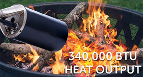 Flame King 10-foot hose enabling reach to distant work areas.