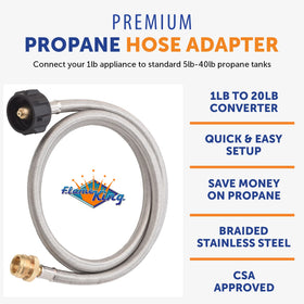 Flame King brass connection offers durability for secure hose linkage