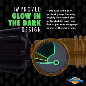 Flame King brass construction offers durable outdoor performance