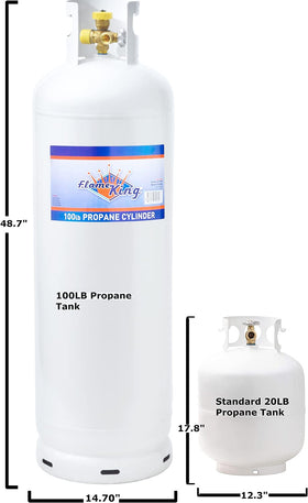Flame King durable welded steel construction with rust-resistant coating for long-lasting use.