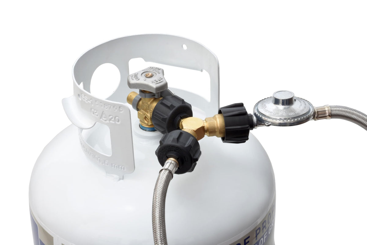 Flame King easy setup with quick connect between tank and devices.